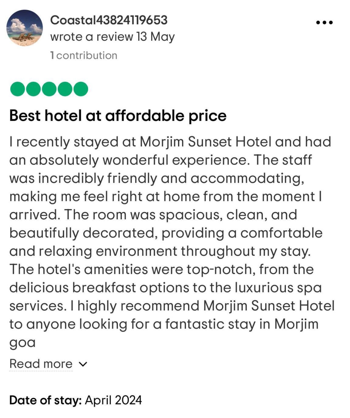 Morjim Sunset Hotel Exteriör bild